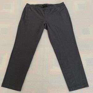 Eileen Fisher Women's Stretch Crepe Pull On Slim Ankle Pants Gray Size L